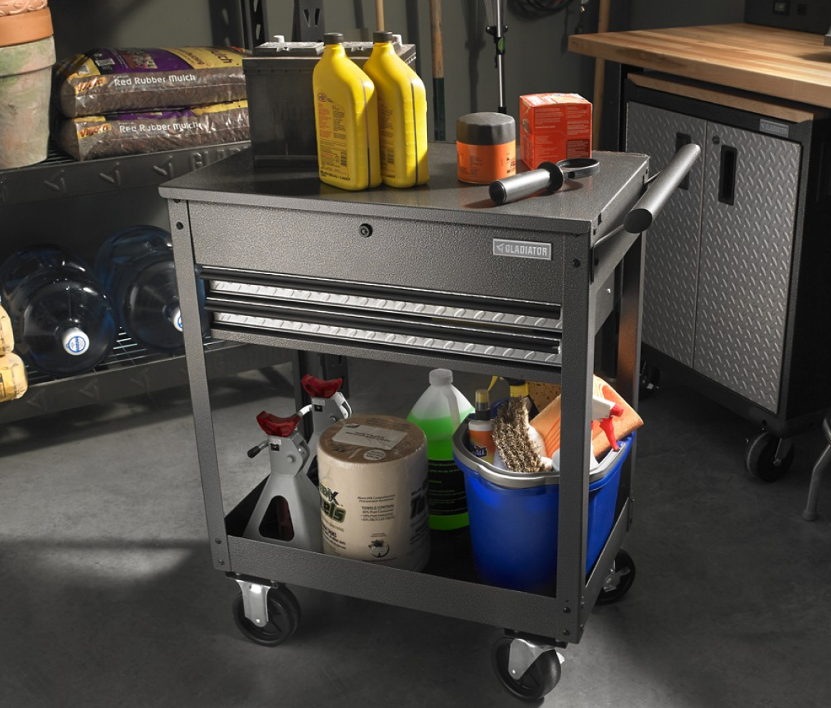 A Gladiator 2-Drawer Utility Cart