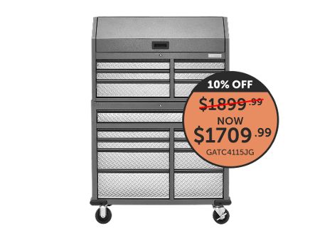 Premier 41 inch (104.1 cm) 15-drawer Mobile Tool Chest Combo